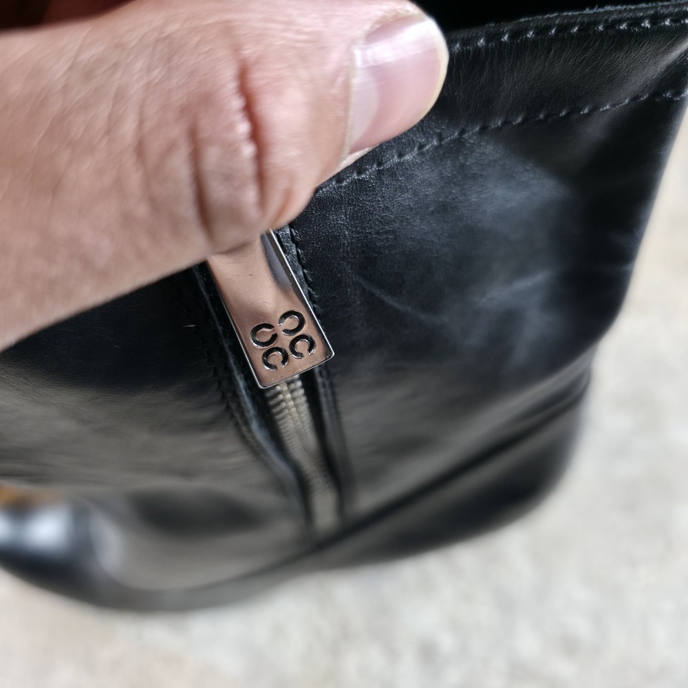 Coach Bethie Ankle Bootie Stiletto Zip Size 10 B Smooth Nappa Black Leather - Picture 8 of 11